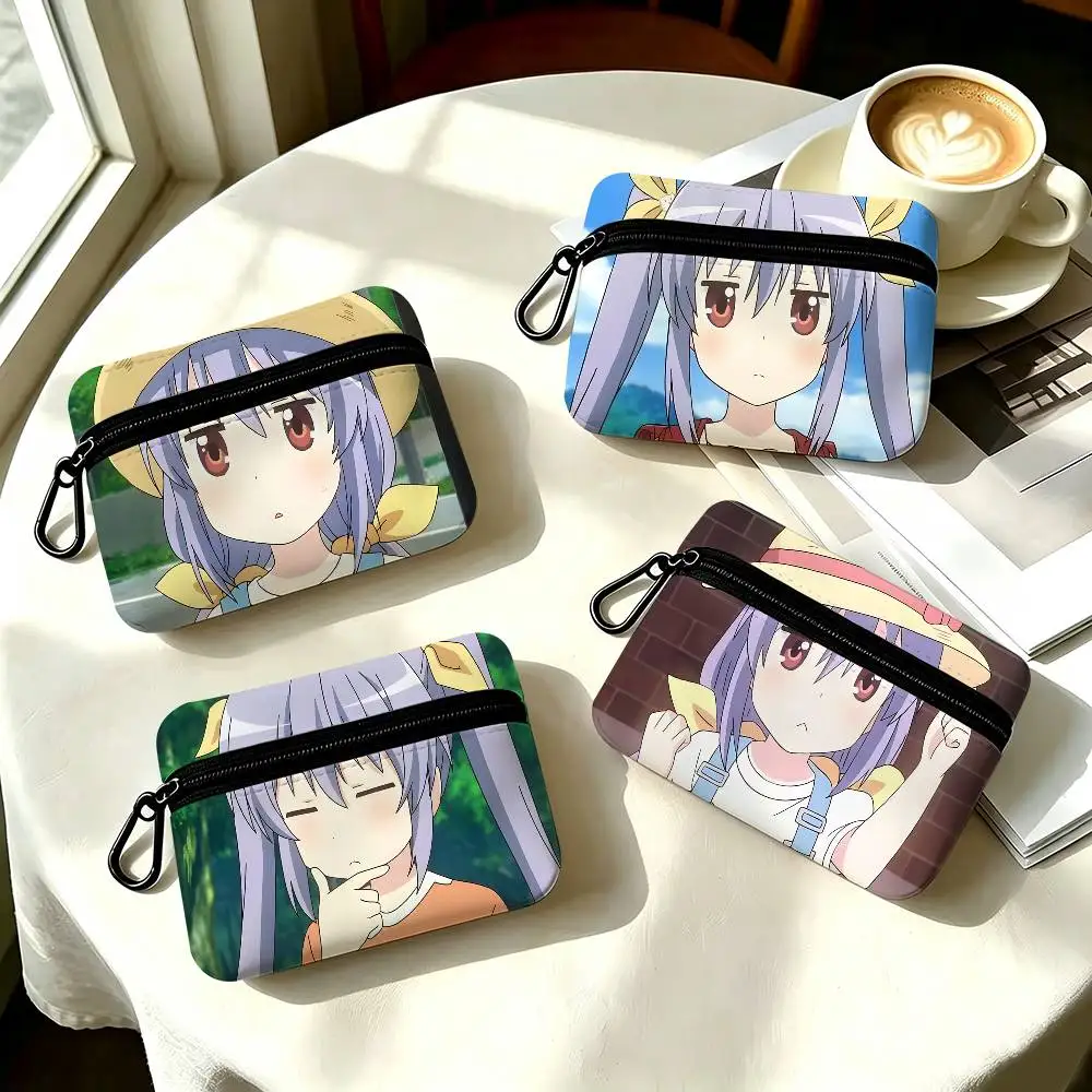 1pc Renge Miyauchi Anime Characters Coin Purse With Carabiner Hook Portable Key Card Wallet Small Zipper Storage Pouch
