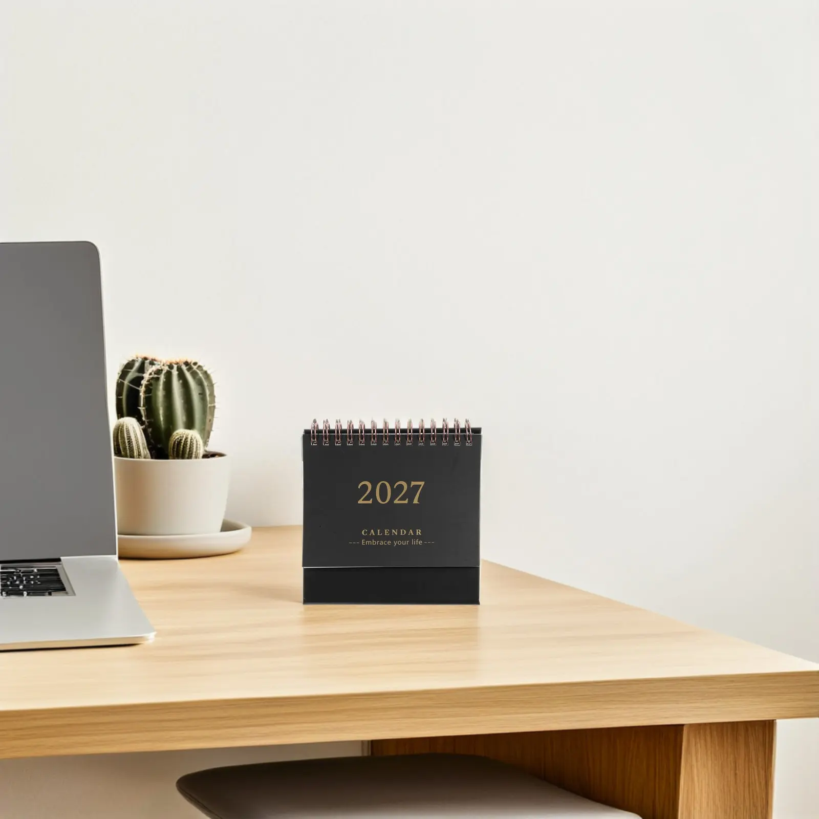 2026-2027 Small Desktop Calendar Minimalist Standing Flip Monthly Planner Block Academic Year Organizer Home Office