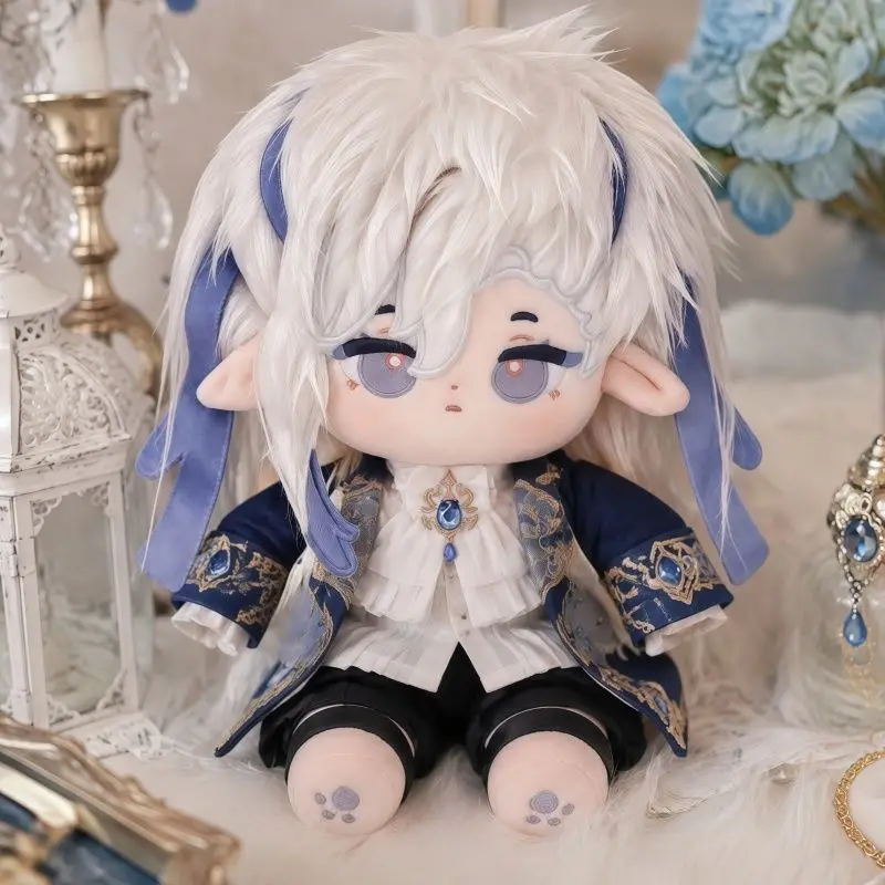 Genshin Impact Neuvillette 20cm Plush Doll Body Game Character Cosplay Dress-up Cotton Doll Toy Home Decor Collectible Xmas Gift