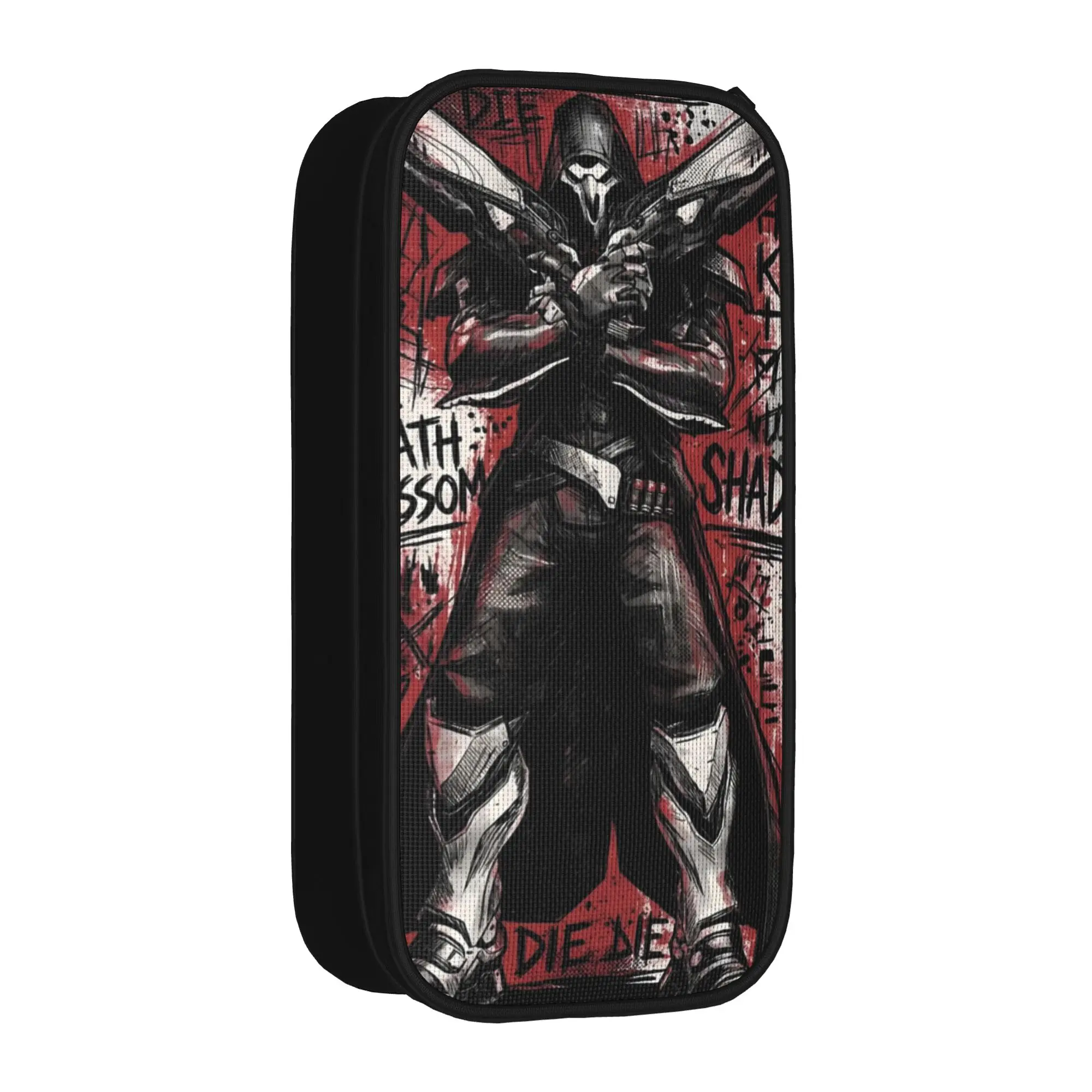 Reaper Overwatchs Grunge Gamer Pencil Case Creative  Pen Holder Pen Bag Kids Big Capacity Students School Pencilcases,