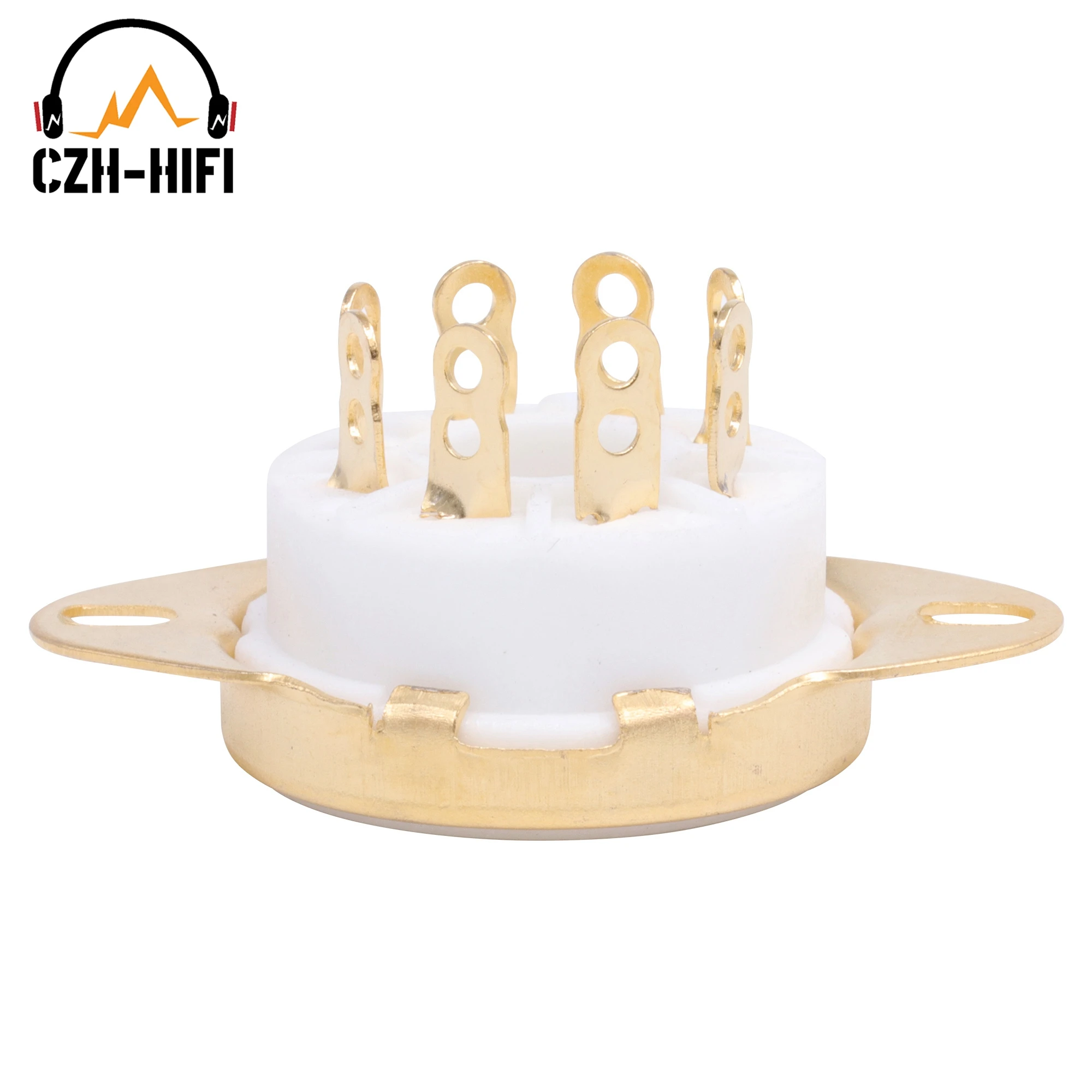 8-polige Keramik rohr buchse Ventil fuß Power Lampen buchse für kt88 el34 6 sn7 6 ca7 Vintage Audio verstärker DIY Chassis Mount Hifi – Detail 6