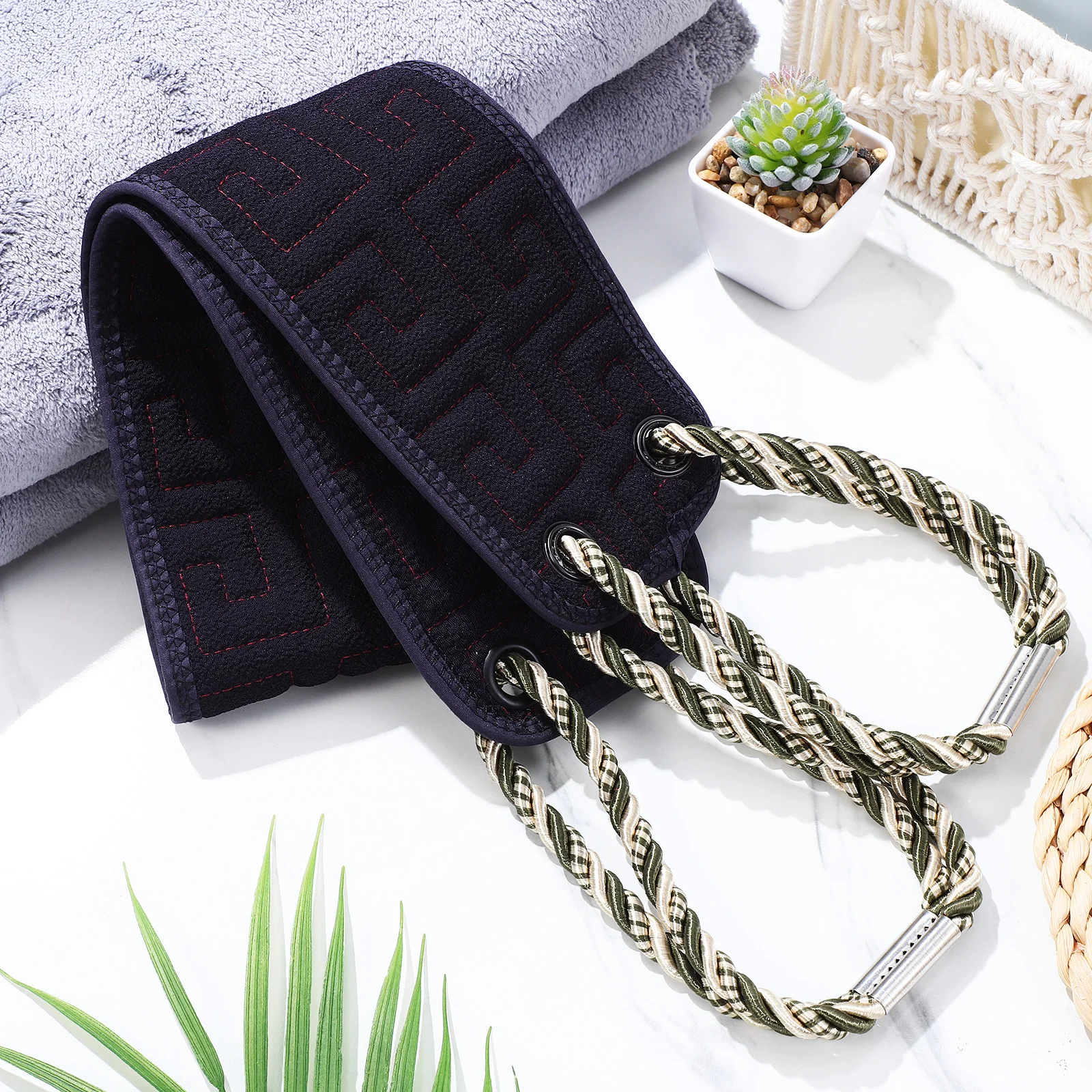 

Exfoliating Back Scrubber Double Sided Bath Washcloth with Textured Clean Body Scrubber for Shower Use