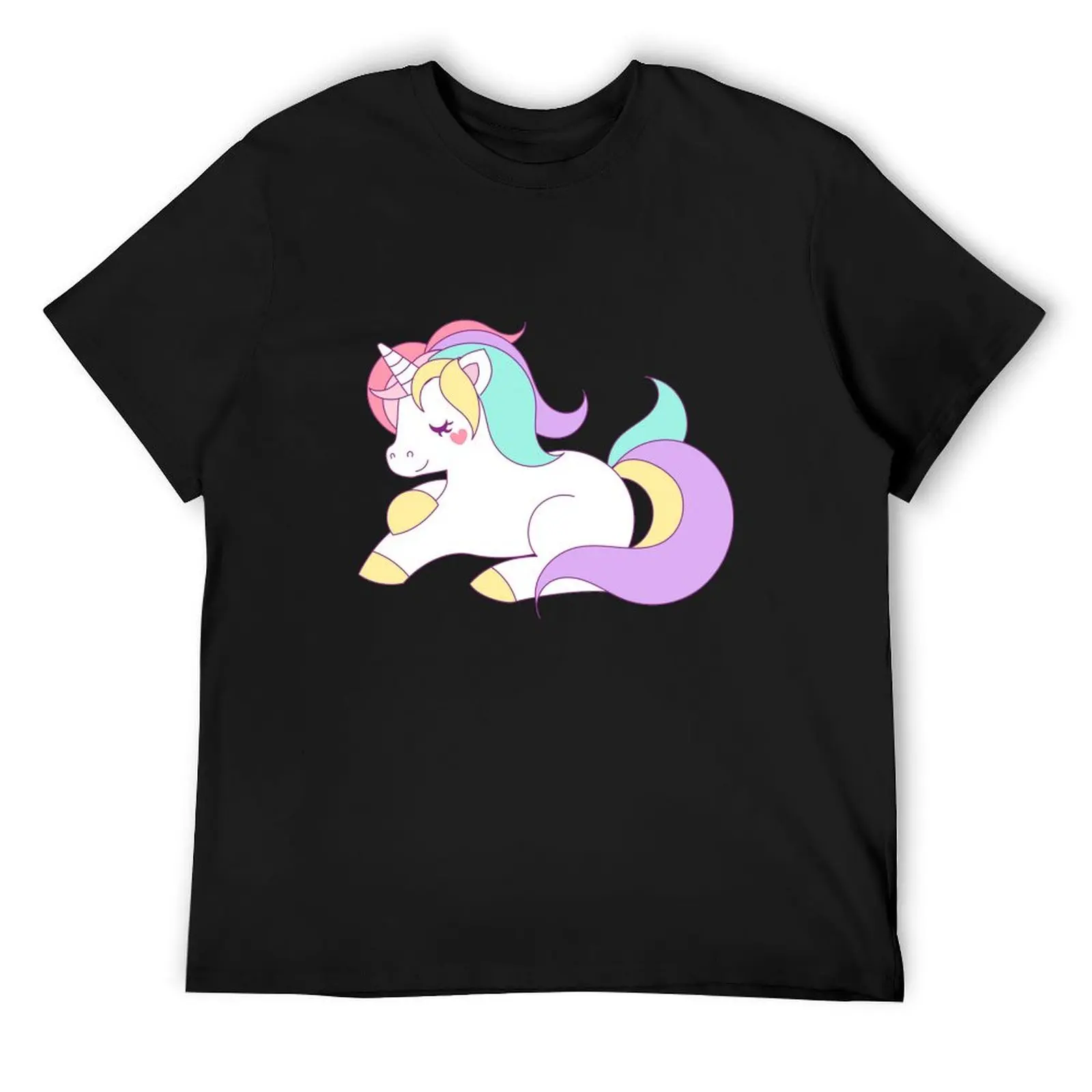 

Unicorn, unicorn face, white and multicolored unicorn illustration, horse, legendary Creature T-Shirt summer tops shirts men