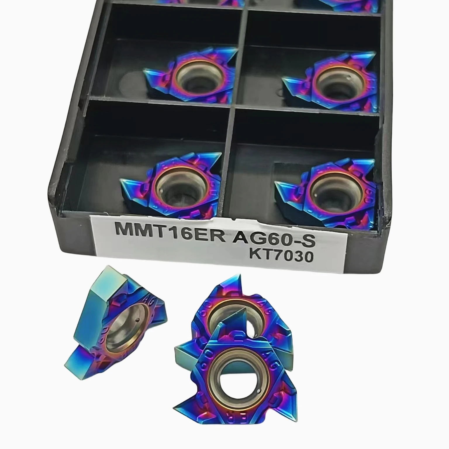 High quality MMT16ER AG60-S MMT16IR AG60-S nano blue thread insert cemented carbide blade CNC tool blade 16ER 16IR AG60