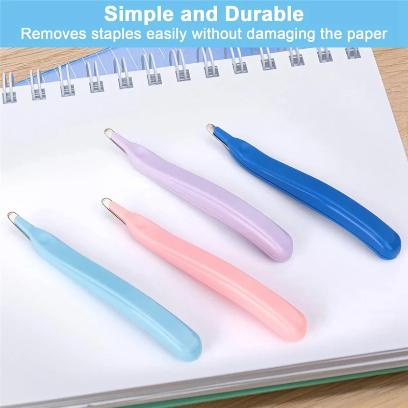AEE7-4 Pack Magnetic Staple Remover Tools, Professional Stapler Removers Staple Puller Remover For Classroom (4 Colors)