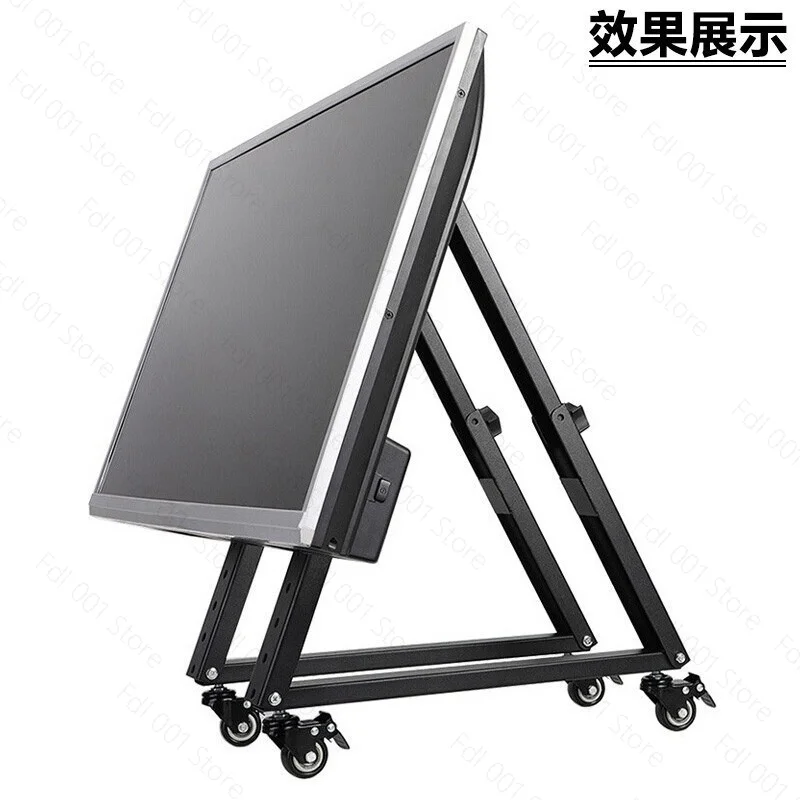 1 Pair Rolling TV Stand, Mobile TV Stand with Wheels for 32-65 Inch LED, LCD, Flat&Curved TVs, Angle Adjustable TV Cart