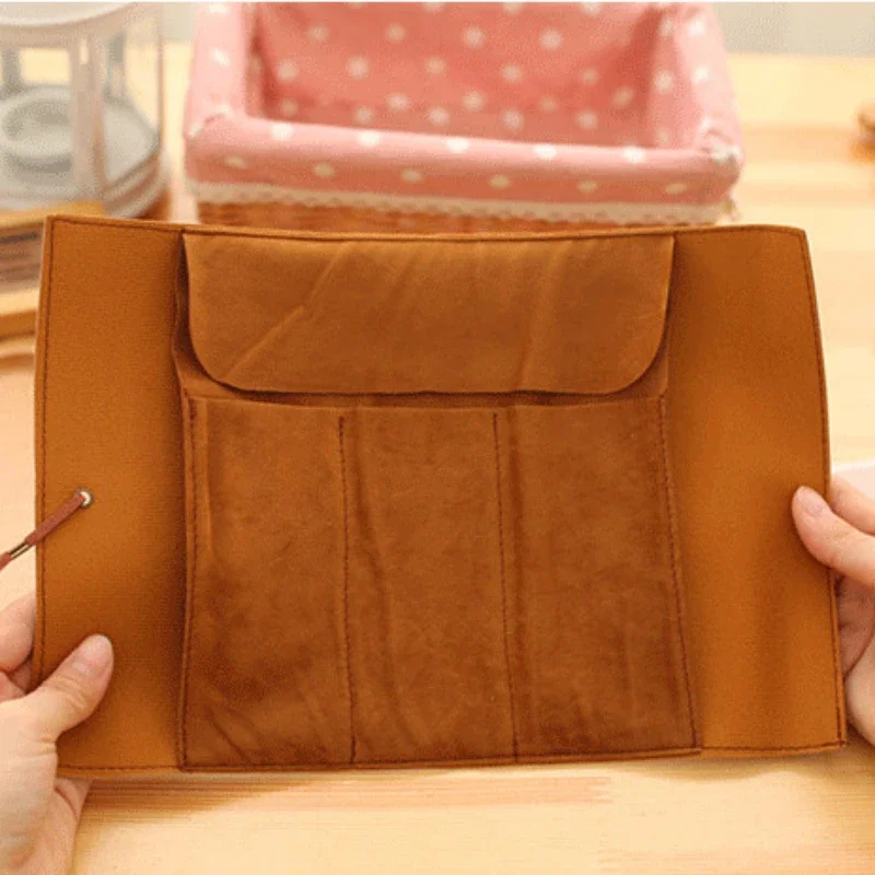 1 Pc Creative Simulation Treasure Map Vintage Canvas Leather Roll-up Pencil Bags Large Capacity Portable Student Pen Storage