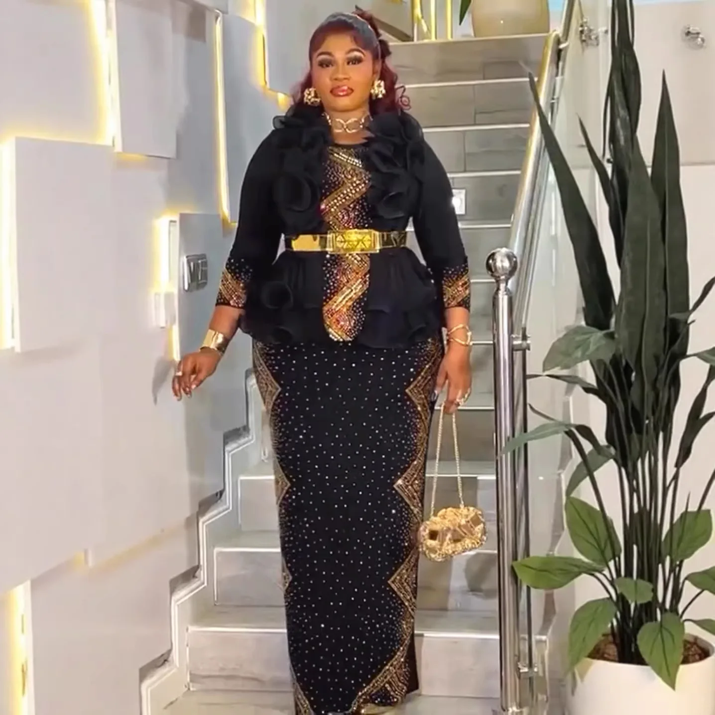 Vestidos de Fiesta Africanos para Mujer, Tallas Grandes, Moda Dashiki Ankara, Vestido de Noche para Boda, Vestido Maxi Musulmán Turco, Ropa Africana