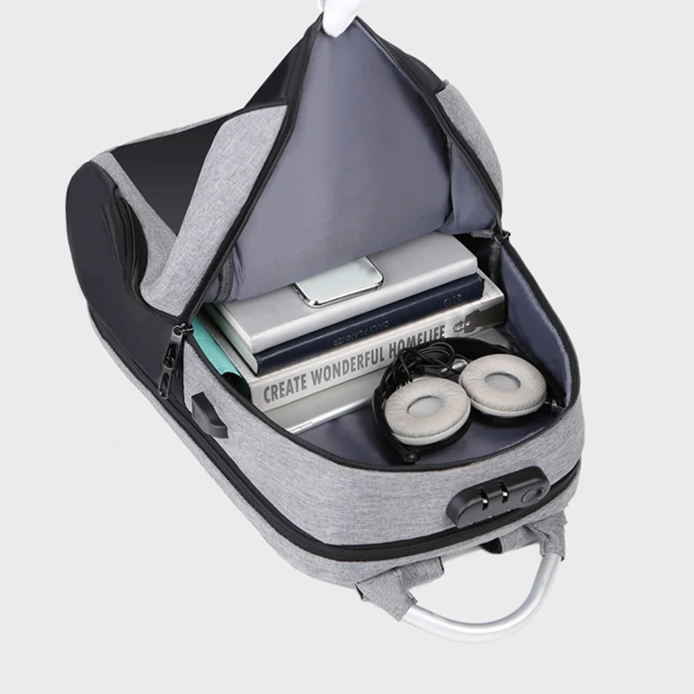 

Password Lock Laptop Backpack Oxford Cloth Large Capacity USB Charging Travel Work School Business Durable Waterproof Men Bags