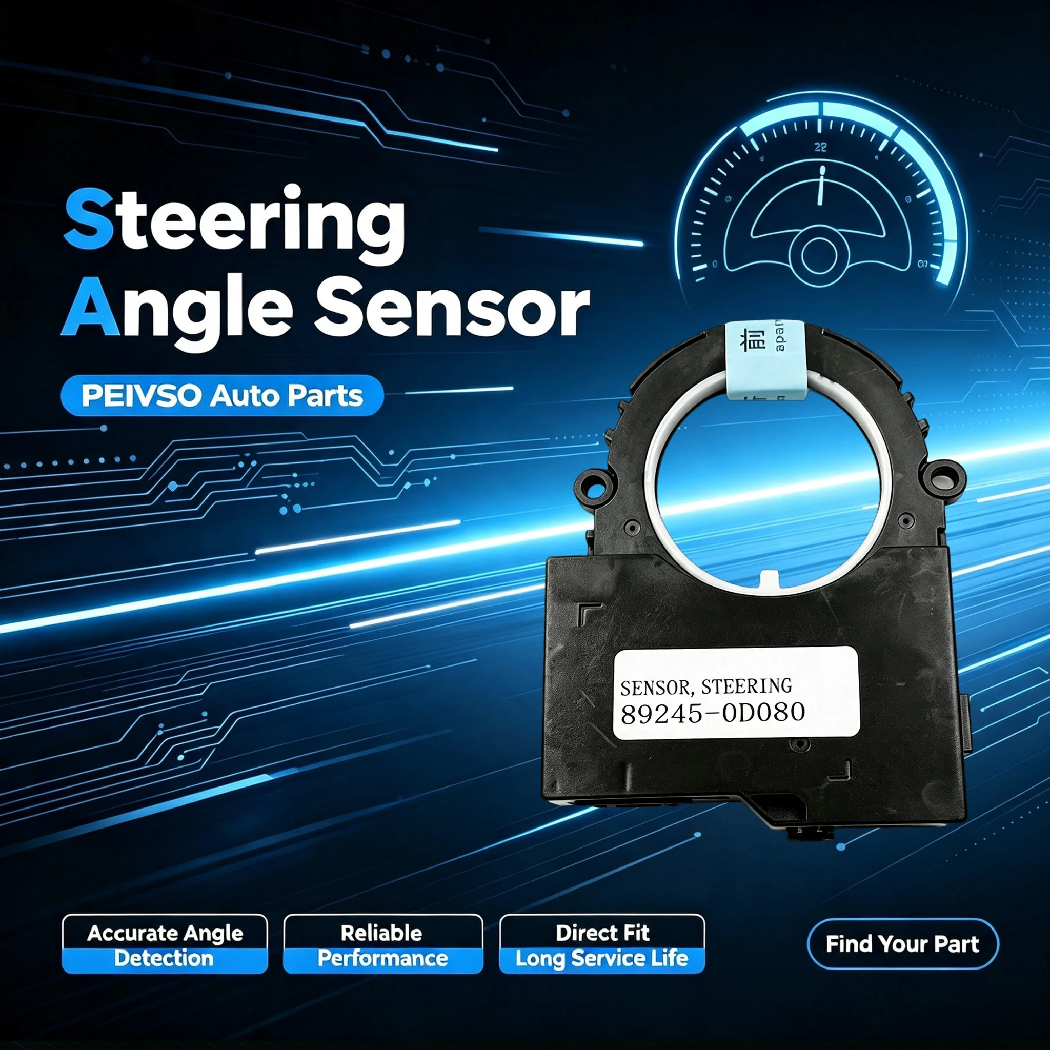 89245-0D080 New Steering Angle Sensor for Toyota Corolla GLi Vios Yaris Sienta 2018-2022 892450D080