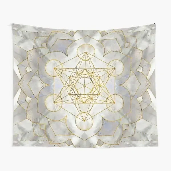 Metatron Is Cube In Lotus Sacred Geometry  Tapestry Home Towel Wall Yoga Blanket Bedspread Beautiful Colored Mat Art Decor