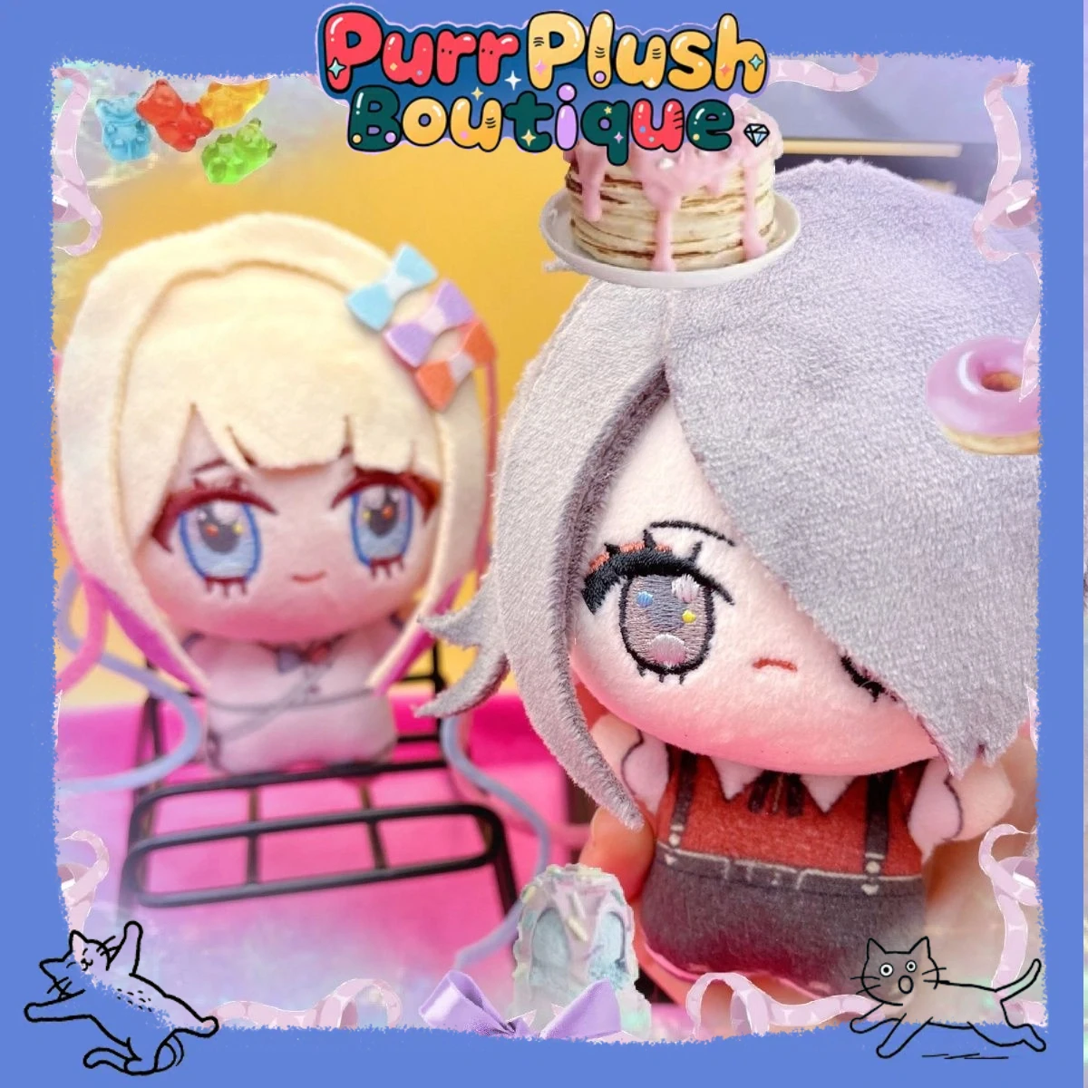 

KAngel Kawaii Girl 10cm Plush Stuffed Cotton Doll Game NEEDY GIRL OVERDOSE Nude Body Dress Upcotton Doll Gift Toys Xmas