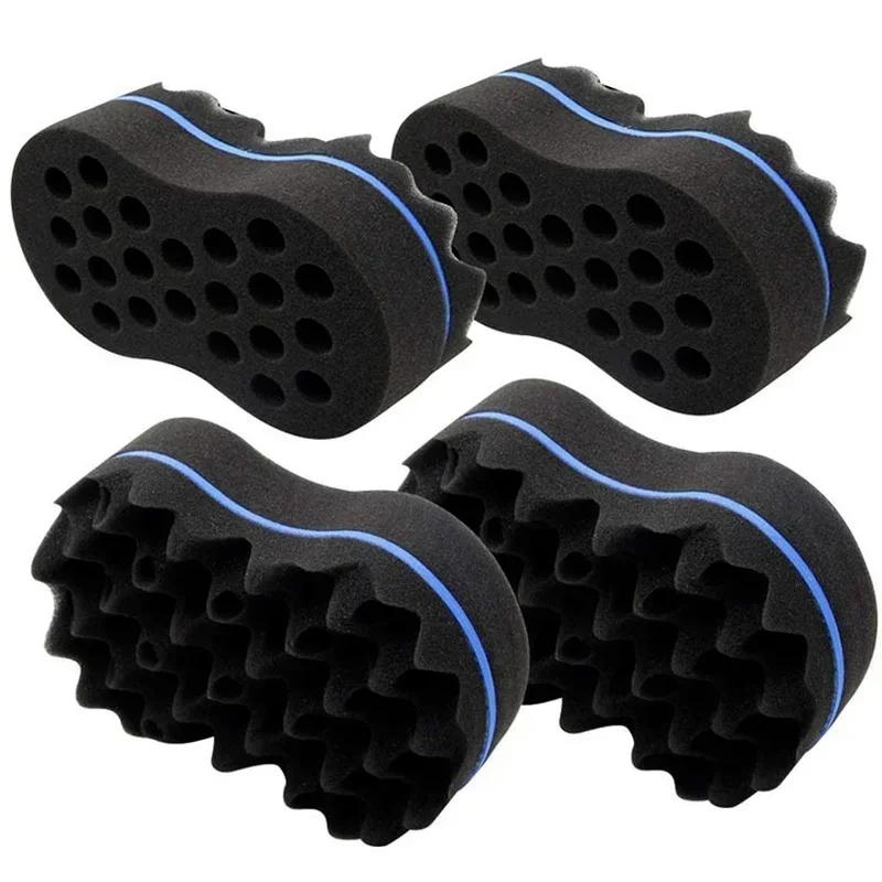 Double Sided Wave-shaped Sponge Brushes Multi-holes Side Braid Twist Hair Curl Wave Hair Sponge Brush Comb Hair Styling Tools