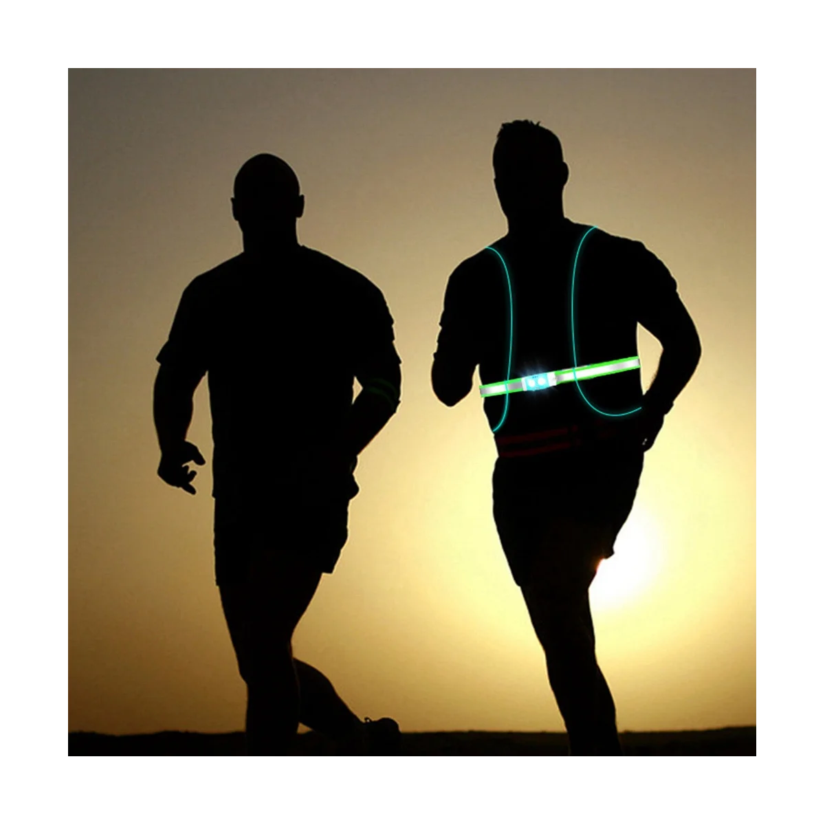 Imagem -04 - Night Running Luz Reflective Vest Led Chest Lamp Carga Usb Camping Pesca Ciclismo Vest Light Azul Marinho