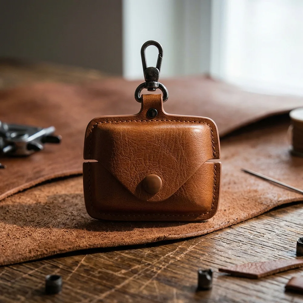 

Solid-Color PU Leather Case for Sony WF-1000XM6 Earbuds A Stylish and Practical Carrying Case