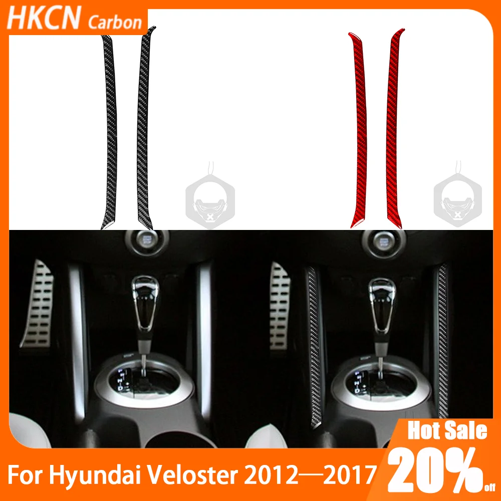 

For Hyundai Veloster 2012-2017 Carbon Fiber Center Console Sides Strip Car Accessories Interior Cover Trim Sticker Decoration