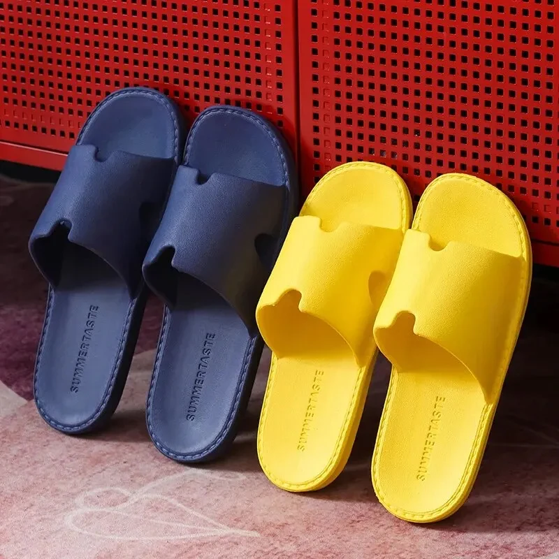 Indoor Home Use Simple Bathroom Slippers Anti-slip Couple Cute Summer Men Eva Home Shoes Shower Pantuflas Hombre