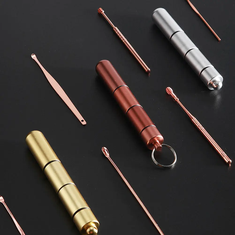 6Pcs Ear Wax Picker Spiral Stainless Steel Ear Cleaner Safe Effective Earwax Removal Tool Family Essential Set