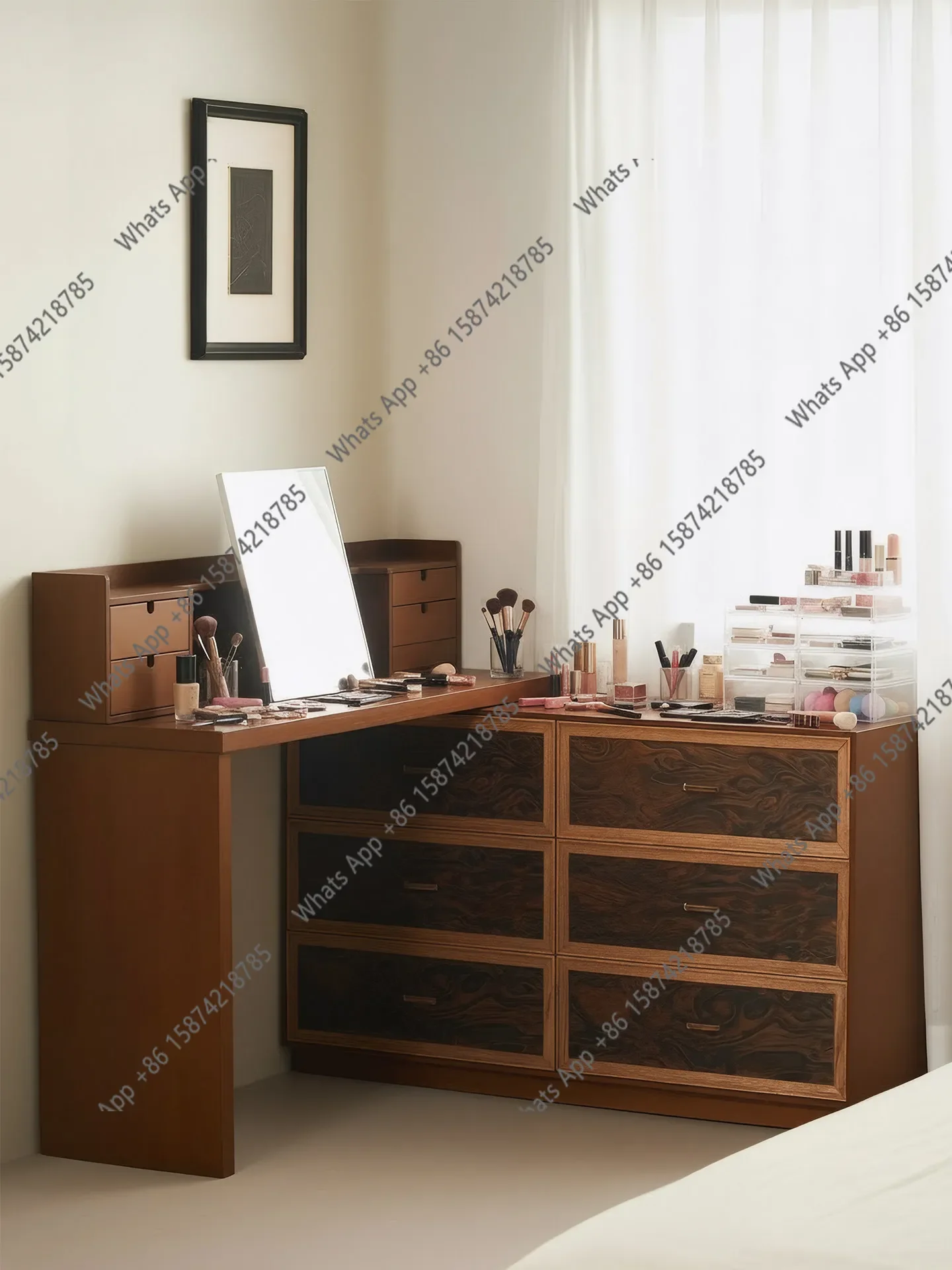X Medieval Dresser Chest Integrated Corner Makeup Table Bedroom Storage Bedside Cabinet