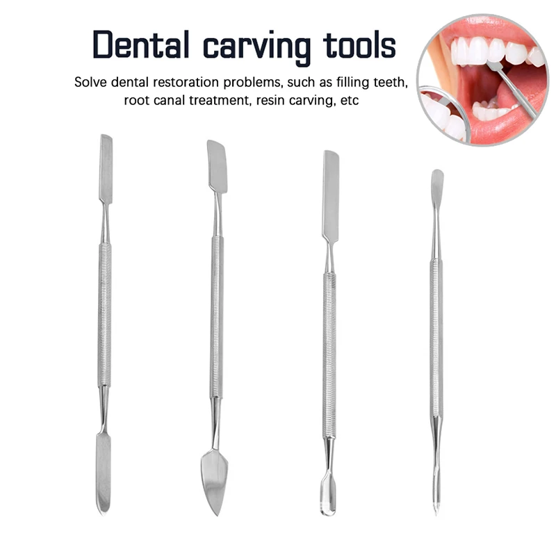 Faca de enchimento de pó adesivo único, Separador de implante dentário, Ferramentas de escultura em resina dental