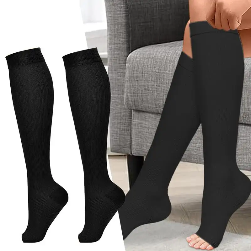 Toeless Compression Socks Calf Toeless Compression Socks Toeless Stockings Knee High Socks Travel Compression Socks Calf Toeless