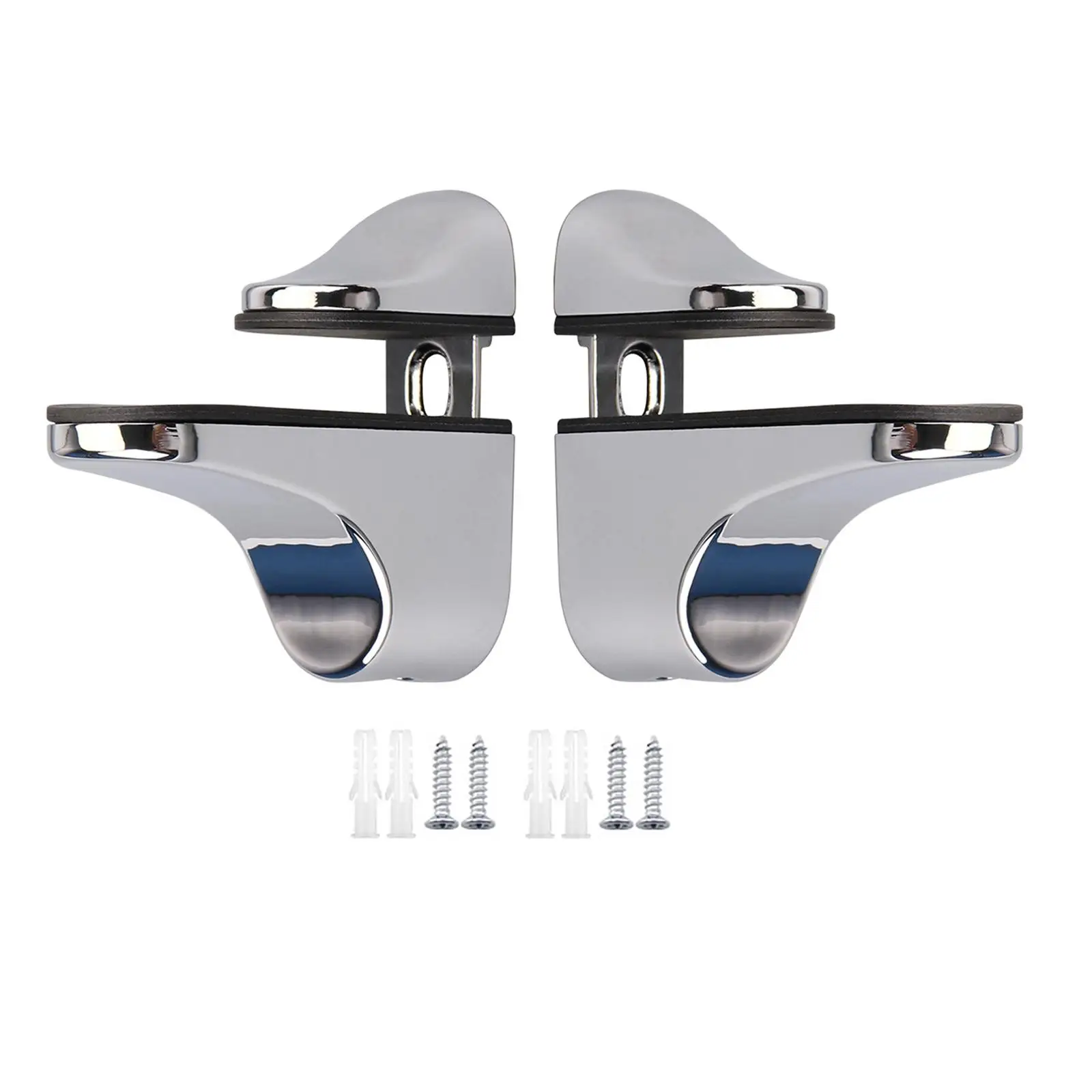 Glass Shelf Support Clamp for 3-21mm Wood with Screws Replacement for Bedroom Living Room Bookshelf Bedside Table Shelves