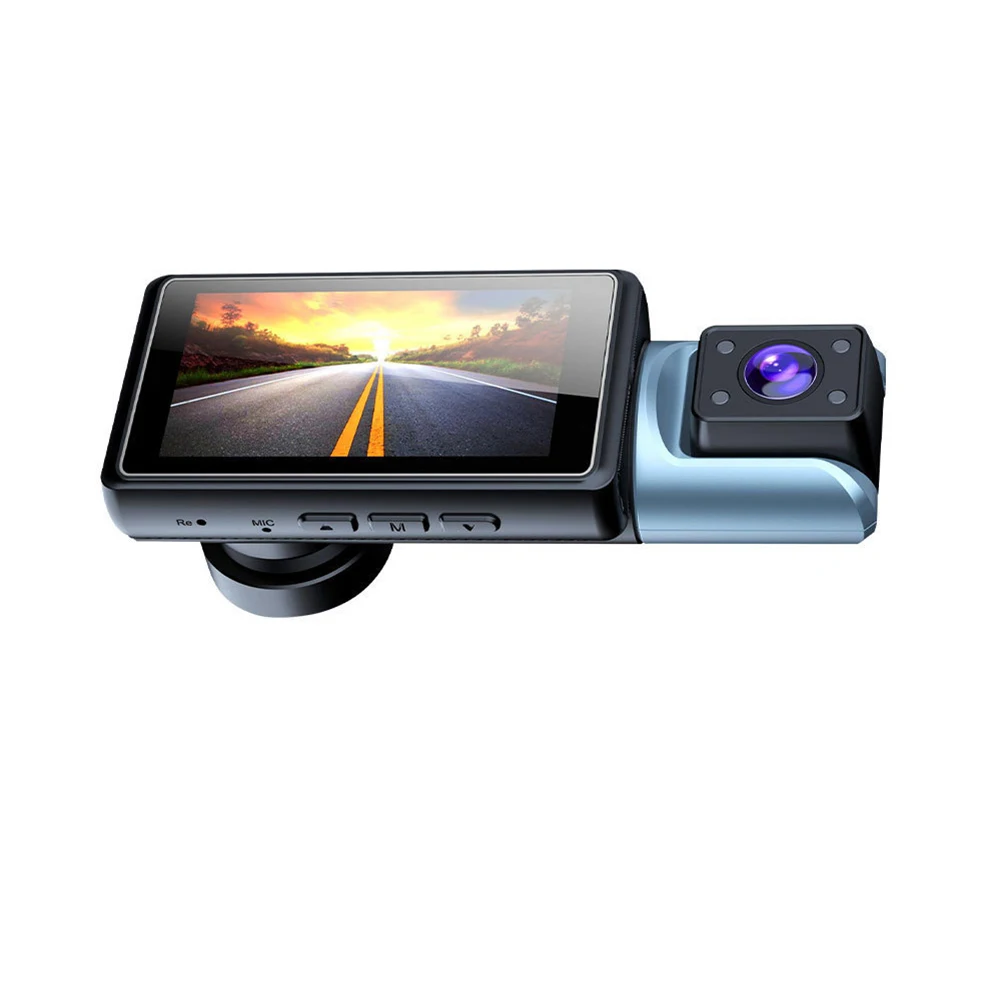 3 Channel For Dash Cam System Front 4K Rear 2K Inside 2K Video Recording For Night Vision GPS Tracking WiFi for Most Automobiles