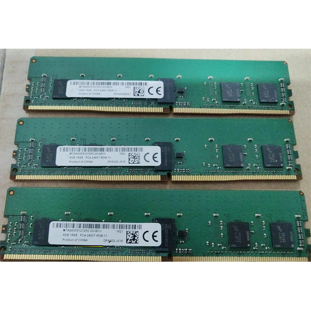 Piezas de memoria RAM para servidor MT, 1 PC4-2400T, 4GB, MTA9ASF51272PZ-2G3B1, 4G, 1RX8, DDR4 2400