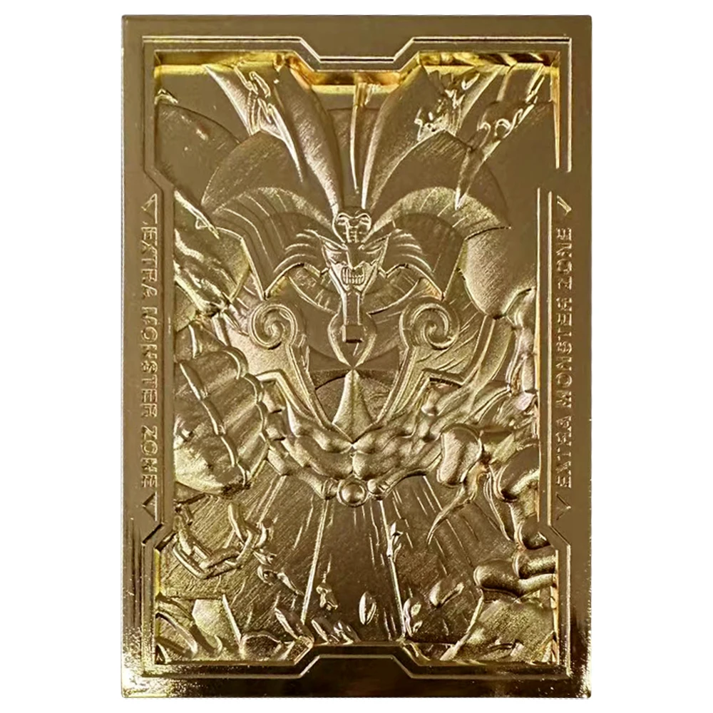 Yu-Gi-Oh! Exodia the Forbidden One Relief 3D Metal Card Diy Self Made Game Anime Collection Card Gift Toys