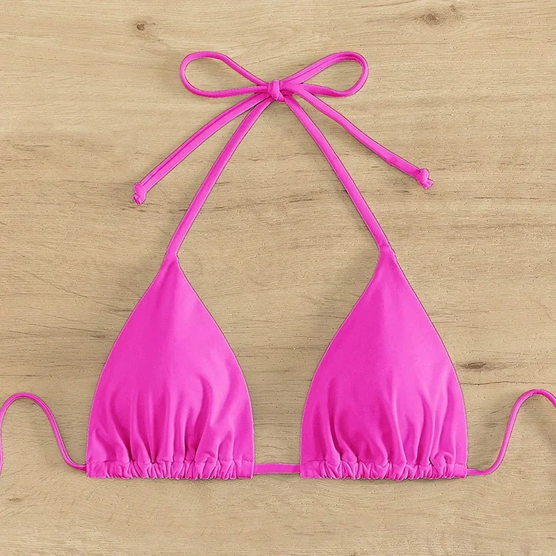 Para Praia Classic Mini Sexy Female Panty Bikini Top Bra Underwear Women Thong Low-Rise Micro Bikini Bottom 2025 Thongs