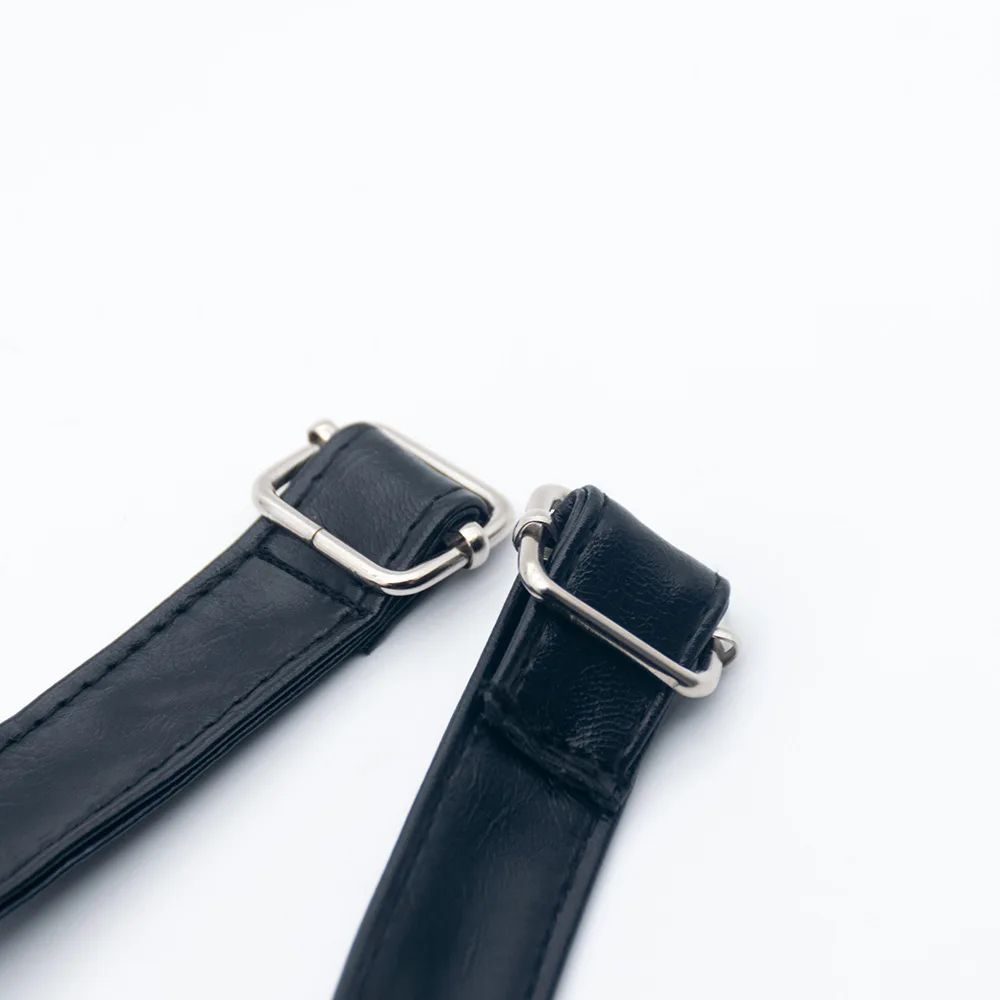 Halloween Mask Cosplay Props in Black Soft Leather for Men