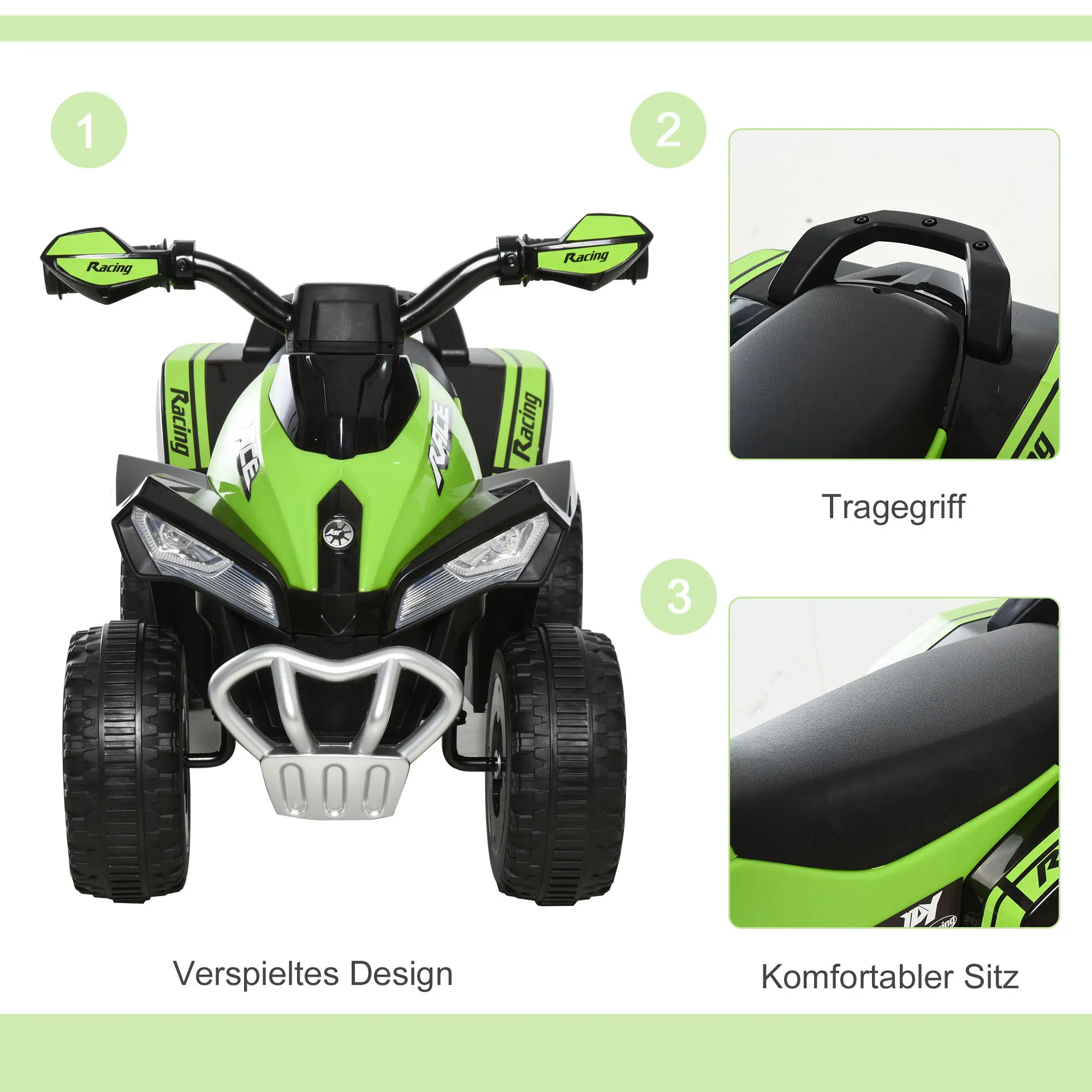 Afbeelding 6: Autoritten, kinderauto's, 18-36 maanden, kinderen, groen, loopauto's, trapauto's, kinderspeelgoedauto's, kinderauto's