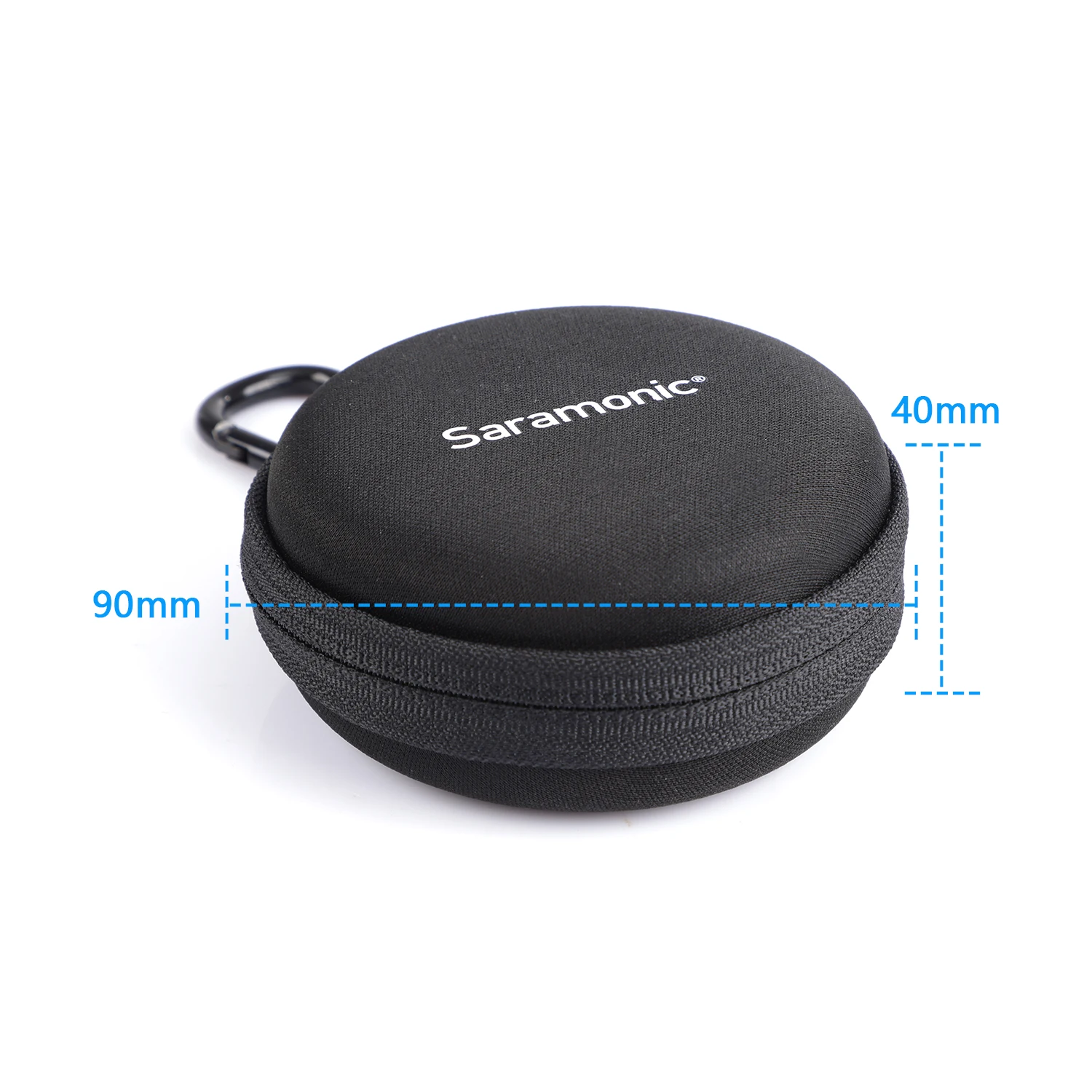 Saramonic SR-CS1ไมโครโฟนแบบฝาพับแบบพกพาขนาดเล็กเคสพกพากระเป๋าซิปสำหรับชุดหูฟังแบบมีสายไมโครโฟนสายคล้องคอไร้สาย