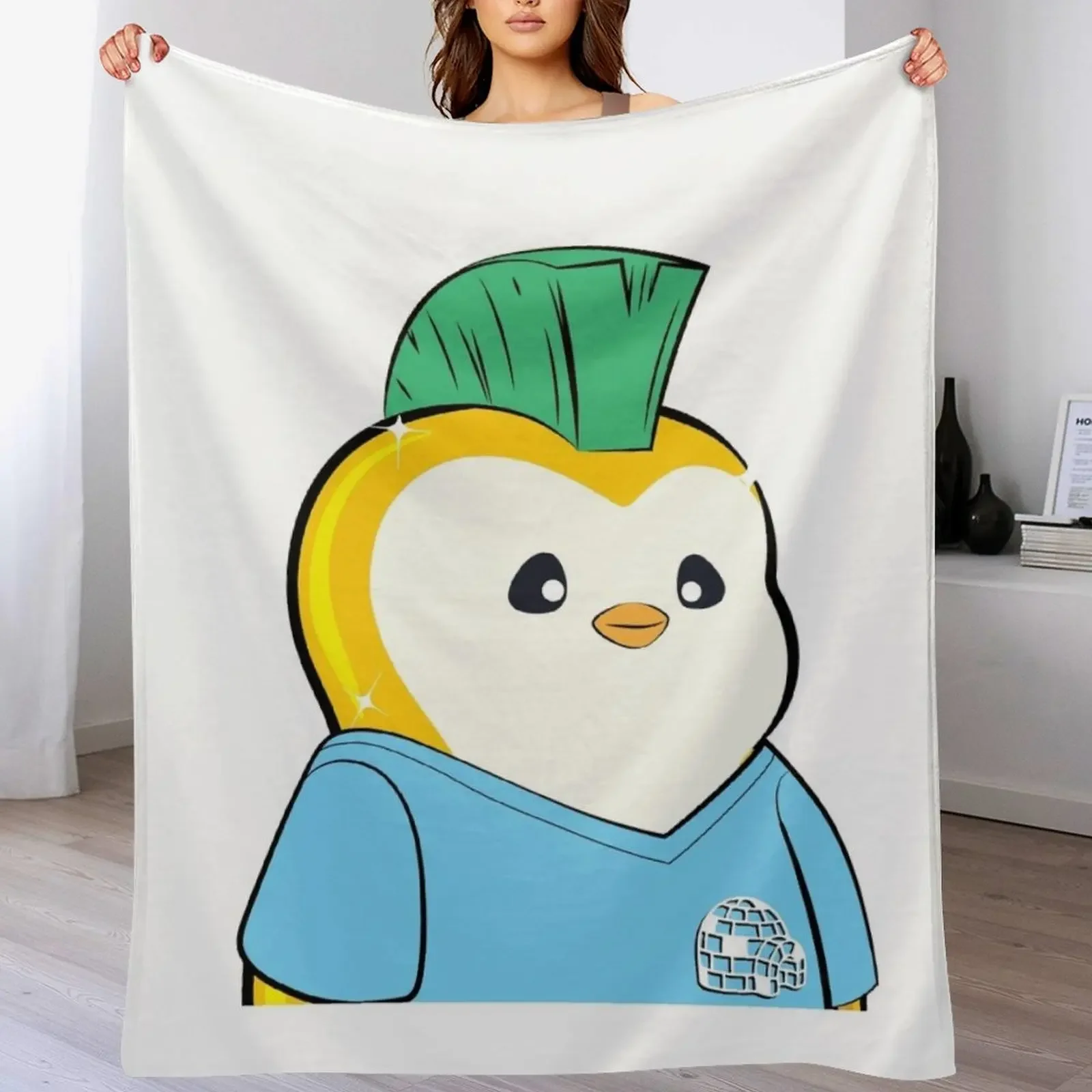 

Pudgy Penguin #3403 nft Chubby Funny animals Throw Blanket Multi Purpose Soft Warm Blanket for Home Travel
