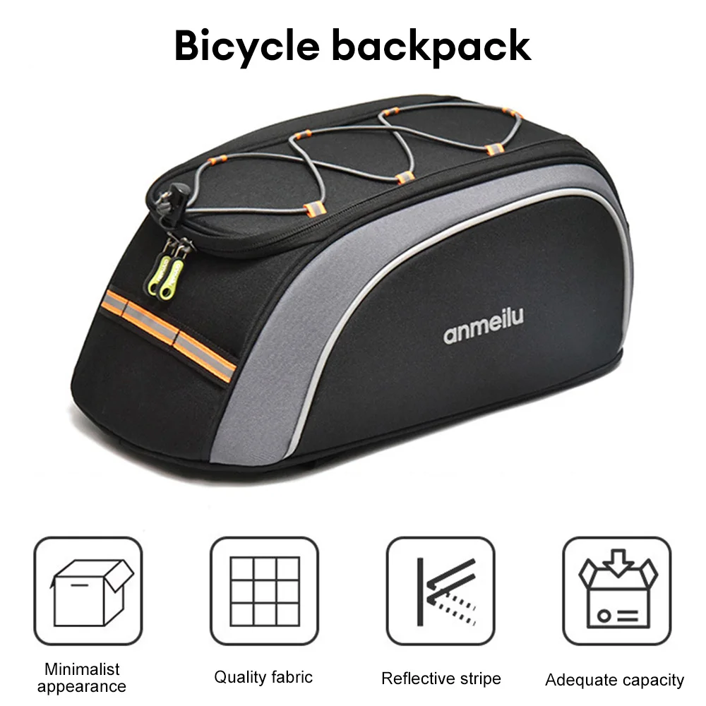 8L دراجة الرف حقيبة مقاوم للماء الدراجات حقيبة سعة كبيرة الأمتعة الناقل حقيبة الدراجة الدراجة الجبلية السرج رف مقعد حقيبة جذع حقيبة