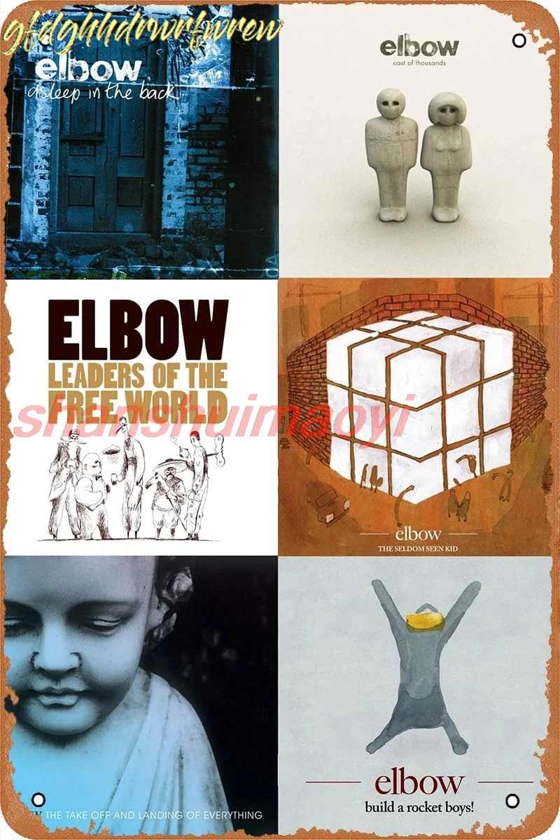 Elbow Albums Tin Sign Metal Poster Retro Wall Art Decor 8X12INCH sign