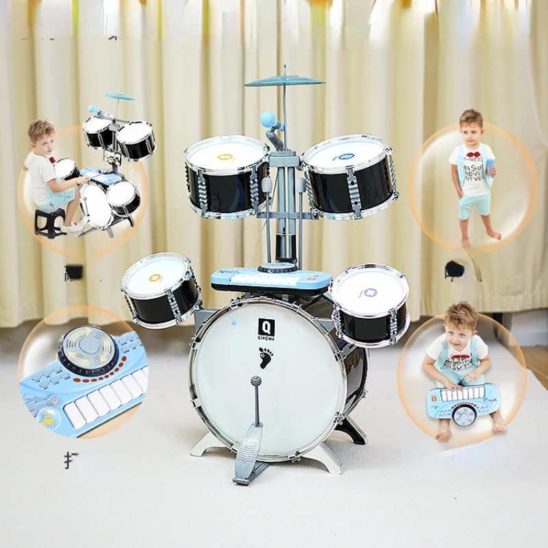

Children's Drum Kit Toy Percussion Musical Instrument Interest Cultivation Girl's Three-Year-Old Baby Gift Beginner Male