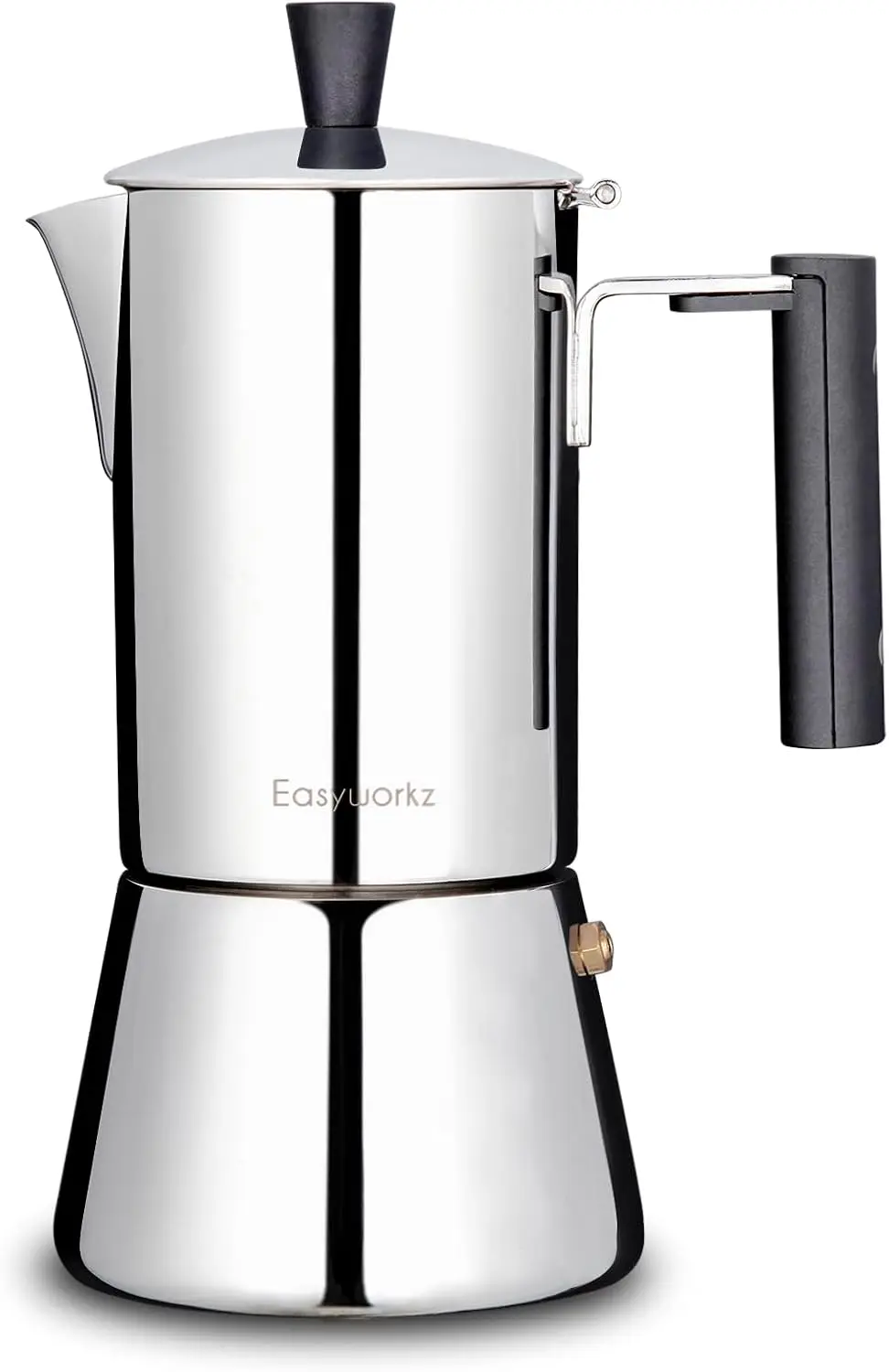 Pedro-máquina de café expreso con copa de estufa, 6 tazas, 300ml, cafetera italiana de acero inoxidable, Moka Pot, cafetera exprés de inducción