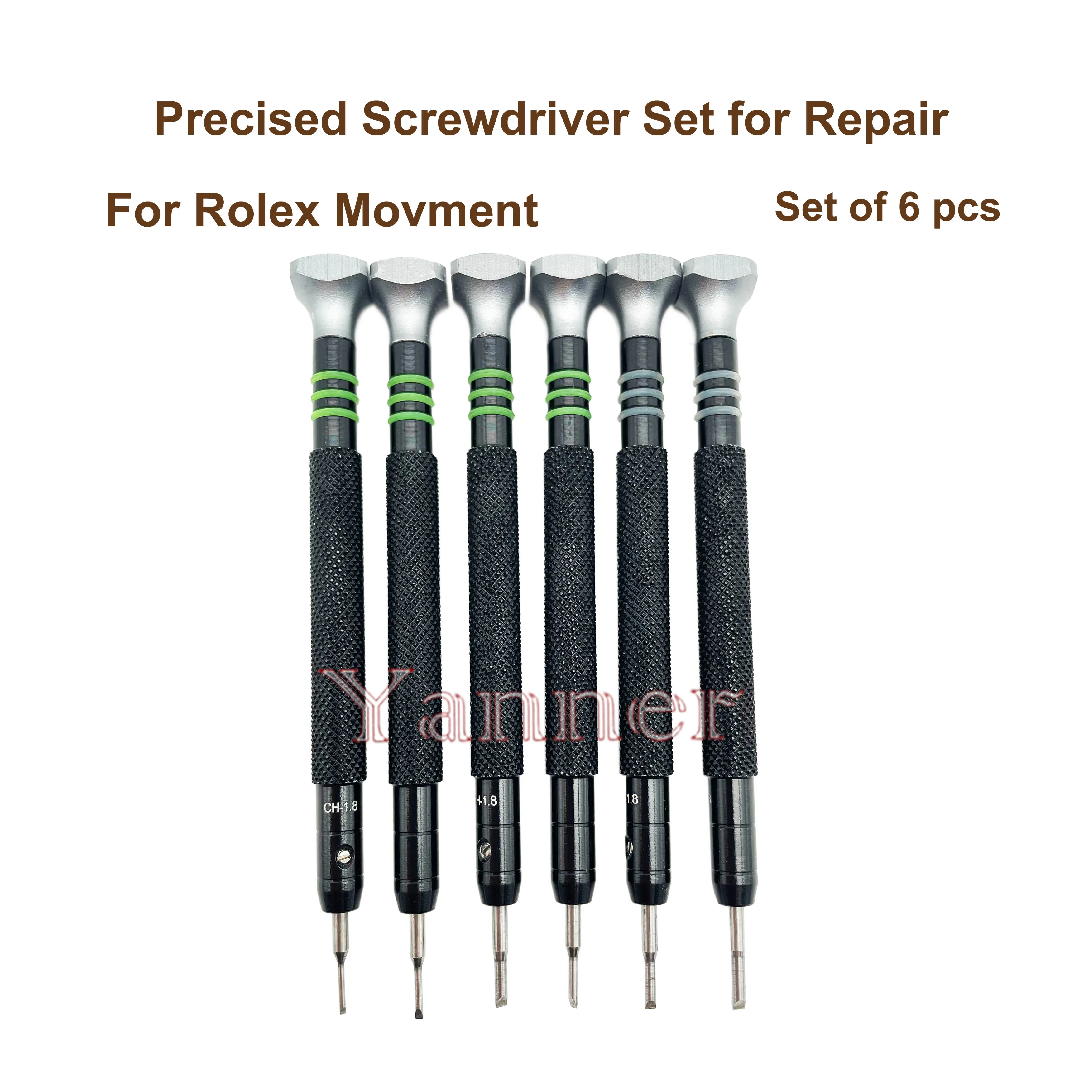 6pcs Precision Stainless Steel Screwdriver Kit Watchmaker Repair Screwdriver Tool for Rolex 3135 2135 Watch Movement