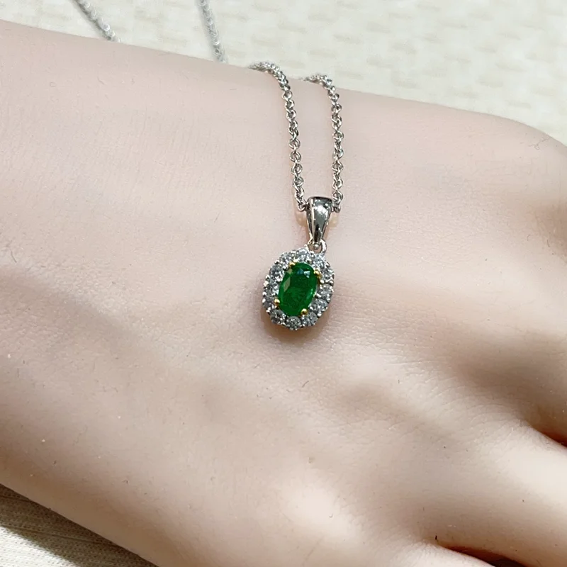 

Emerald pendant 925 silver