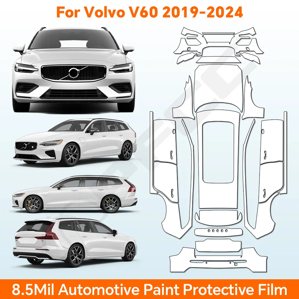 

Anti-scratch Pre-cut PPF Resistant Invisible Repairable Kit For Volvo V60 2019-2024 TPU Paint Protection Film Clear Bra Car Body