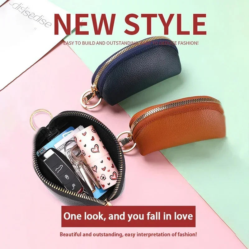 PU-Leder Business-Schlüsseletui für Herren und Damen, Schlüsselhalter, Organizer, Geldbörse, Unisex, multifunktionale Mini-Tasche, modische Tasche