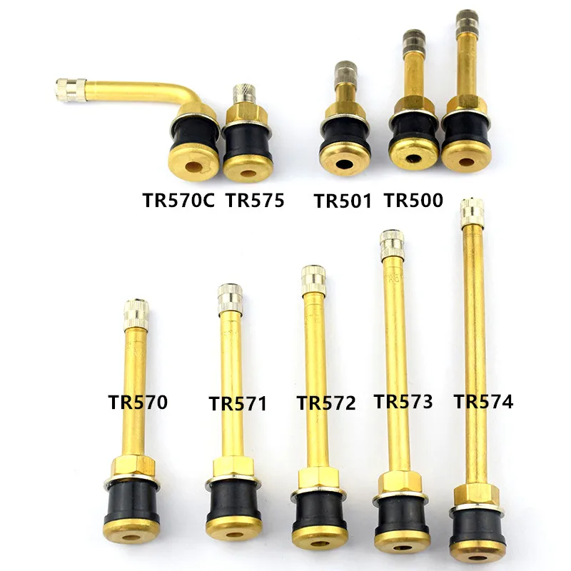 1 szt. TR575 TR501/500 TR570C TR570/571/572/573/574 mosiężny, prosty, bezdętkowy zawór do opon ciężarówek i autobusów, z gwintem na śrubę koła.
