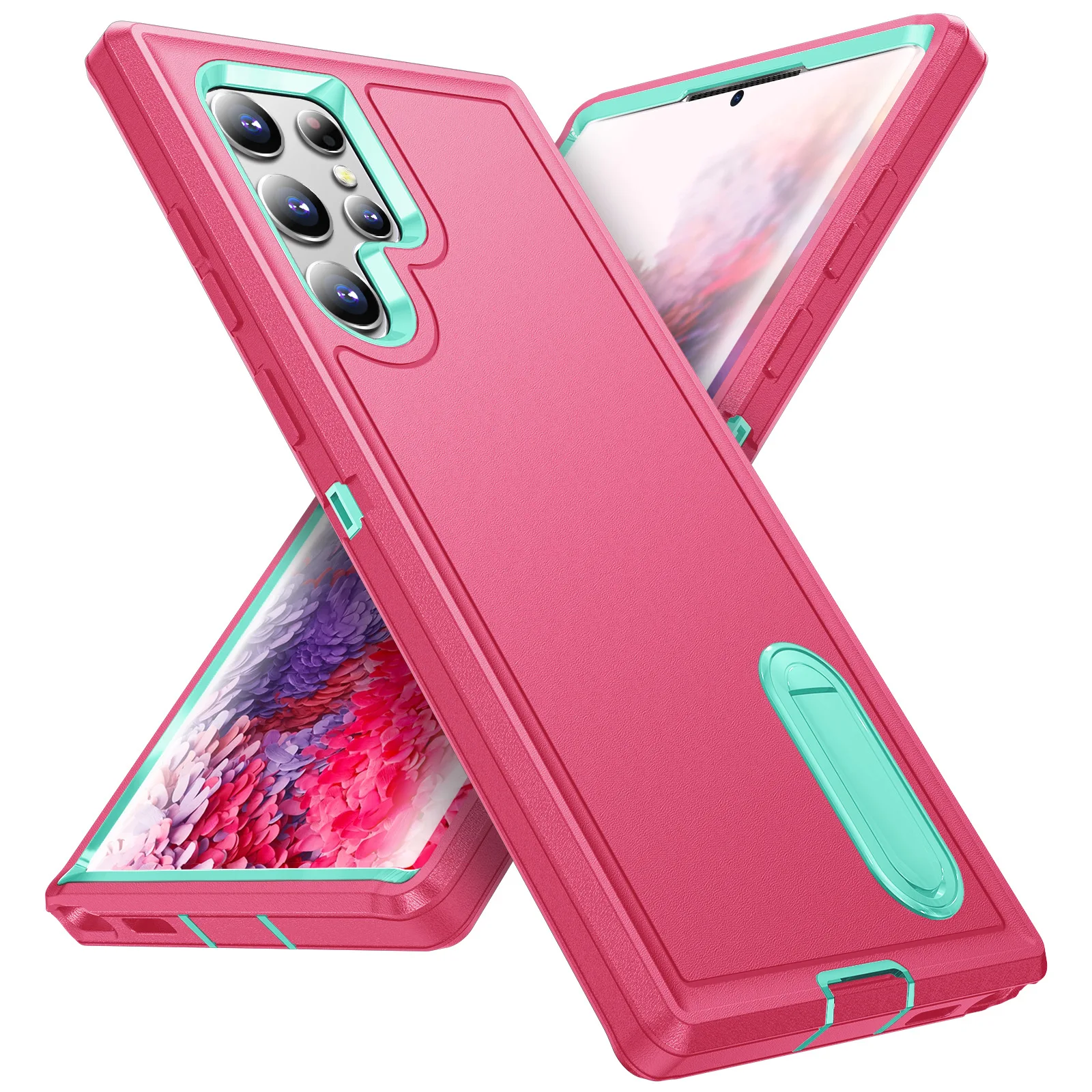 Hülle für Samsung Galaxy S26 Ultra S25 Edge S24 S23 A16 A56 Body 3-in-1 Stoßfeste Robuste Kratzfeste Schutzhülle mit Ständer – Detail 21