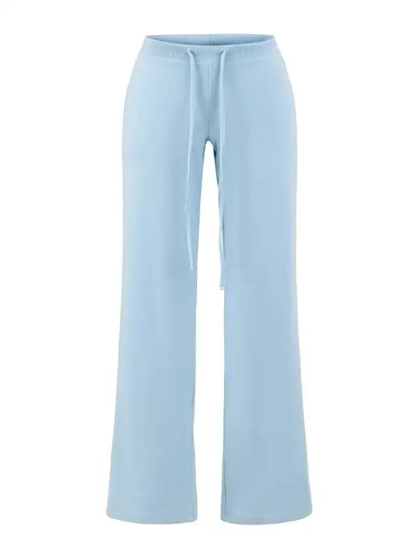 Pantaloni casual Dstring a vita bassa Pantaloni lunghi larghi alla moda larghi a gamba dritta Street Sle Comodo tutto abbinato pigro...