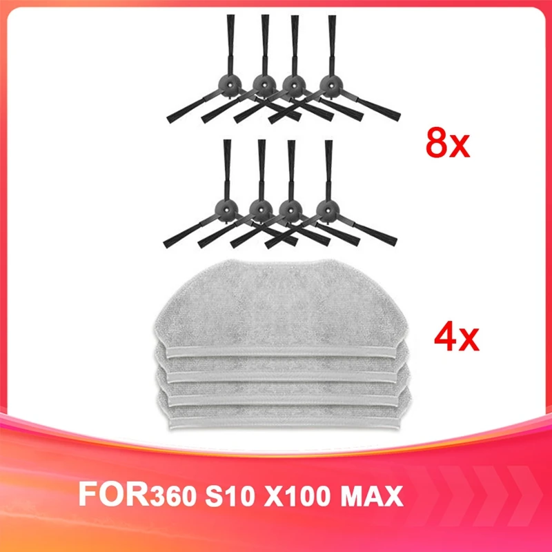 For 360 Qihoo Sweeper S10 X100 MAX Side Brush Rag Replacement Consumables