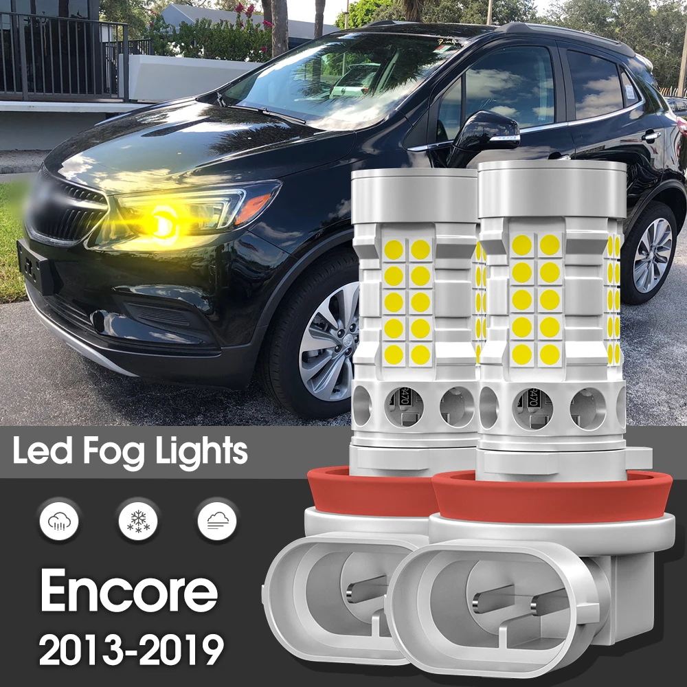 

Canbus LED Fog Light Lamp 2pcs Accessories For Buick Encore 2013 2014 2015 2016 2017 2018 2019