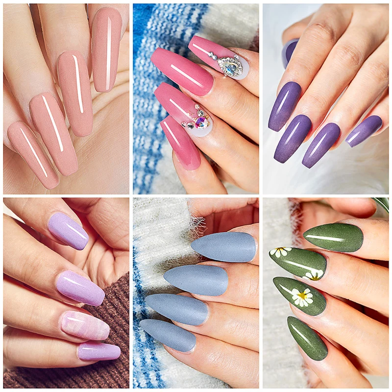 Mtssii 5/10g Dipping Nail Powder Gradient French Nails Nude Pink Glitter Powder Nature Dry Without Lamp Cure Nail Art Decoration