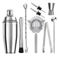 6/9pcs Stainless Steel Cocktail Shaker Bartending Tools Bartender Kit Martini Sharker Drink Mixer Set