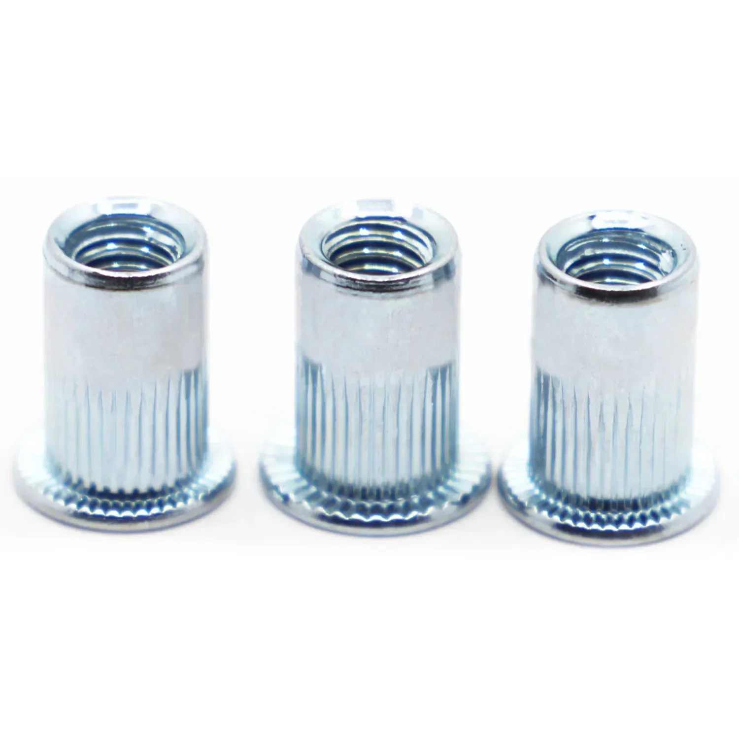 

Blue Zinc Plated Carbon Steel Knurled Nuts Rivnut Flat Head Threaded Rivet Insert Nutsert Cap Rivet Nut M3 M4 M5 M6 M8 M10 M12